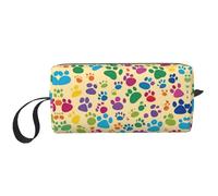 DRTGEDS Paw Prints Art - Piccola borsa con cerniera, mini custodia da viaggio per trucchi, borsa per cosmetici, elettronica portatile, Paw Prints Art, Taglia unica