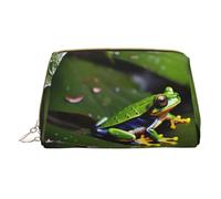 DRTGEDS Peace Tree Frogs Toiletry Bag per gli uomini, borsa da toilette portatile da viaggio, borsa da barba, piccola borsa, bianco, Taglia unica