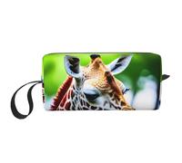 DRTGEDS Piccola borsa con cerniera a forma di giraffa del fumetto, mini custodia da viaggio, borsa cosmetica, elettronica portatile, Giraffa Cartoon, Taglia unica