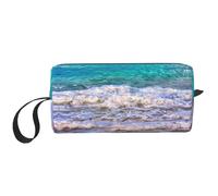 DRTGEDS Piccola borsa con cerniera bianca del mare tropicale, mini custodia da viaggio, borsa cosmetica, elettronica portatile, White Beach Mare Tropicale, Taglia unica
