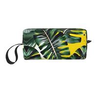 DRTGEDS Piccola borsa con cerniera con foglie di banana tropicale, mini custodia da viaggio per trucco, borsa cosmetica, elettronica portatile, Foglie di palma tropic, Taglia unica