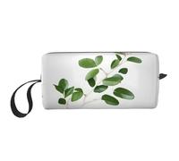 DRTGEDS Piccola borsa con cerniera, con ramoscello verde naturale, mini custodia da viaggio, borsa cosmetica, elettronica portatile, Ramoscello verde naturale bianco, Taglia unica