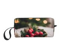 DRTGEDS Piccola borsa con cerniera Merry Christmas, mini custodia da viaggio per trucchi, borsa per cosmetici, elettronica portatile, Merry Christmas., Taglia unica