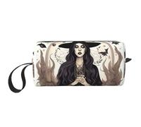 DRTGEDS Piccola borsa con cerniera, mini borsa da viaggio per trucco, cosmetici, elettronica portatile, Disegno di Boemia Stregoneria Magica St, Taglia unica