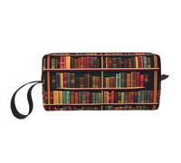 DRTGEDS Piccola borsa con cerniera per libreria, piccola borsa, mini custodia da viaggio, borsa per cosmetici, elettronica portatile, Libreria Libreria Libro, Taglia unica