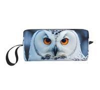 DRTGEDS Piccola borsa da viaggio con cerniera con occhi di gufo innevato, mini custodia da viaggio per cosmetici, elettronica portatile, Occhi di gufo innevato, Taglia unica