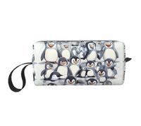 DRTGEDS Piccola borsa da viaggio con cerniera, motivo: pinguini carini, mini borsa da viaggio, borsa per cosmetici, elettronica portatile, Carino Baby Penguins Sketch, Taglia unica