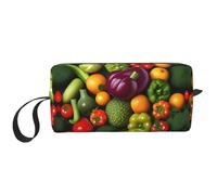DRTGEDS Piccola borsa porta verdure frutta con cerniera mini borsa da viaggio trucco borsa cosmetica portatile elettronica verdura frutta frutta taglia unica, Frutta e verdura, taglia unica