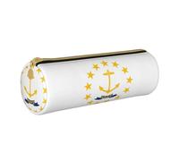 DRTGEDS Rhode Island - Borsa a rullo per matita con stampa elegante bandiera statale,Astuccio multifunzione per cancelleria organizzatore per artigianato, lavoro, bianco 1, Taglia unica, Moda