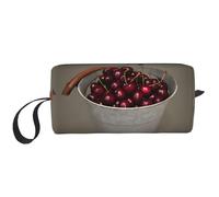 DRTGEDS Secchio Con Pieno Di Ciliegie Borse Cosmetiche Per Le Donne Piccola Borsa Di Trucco Per La Borsa Di Trucco Della Borsa Di Trucco, Secchio Con Pieno Di Ciliegie, Taglia unica