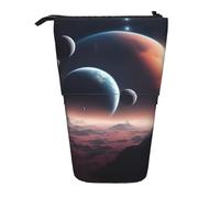 DRTGEDS Space Planet - Astuccio telescopico per matite, matite, cancelleria con cerniera
