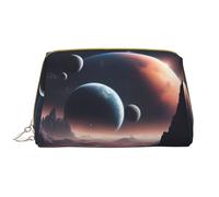 DRTGEDS Space Planet Trousse per cosmetici da donna, piccola borsa per il trucco, borsa per il trucco, borsa da viaggio, bianca, taglia unica, Bianco, One Size