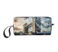 DRTGEDS Storico Old Tower Bridge London Borse Cosmetiche Per Le Donne Piccola Borsa di Trucco Per La Borsa di Trucco Della Borsa di Trucco Da Viaggio Con Cerniera, Ponte storico della vecchia torre di