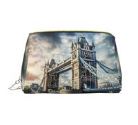 DRTGEDS Storico Old Tower Bridge Londra Borse Cosmetiche Per Le Donne Piccola Borsa di Trucco Per La Borsa di Trucco Sacchetto di Trucco di Viaggio, bianco, Taglia unica