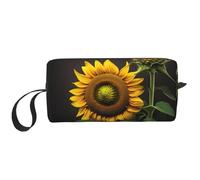 DRTGEDS Sunflowers In The Weeds - Piccola borsa con cerniera, mini custodia da viaggio per trucco, borsa per cosmetici, elettronica portatile, Girasoli nelle erbacce, Taglia unica