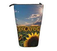 DRTGEDS Sunflowers Sunlight - Astuccio telescopico per matite e matite, con cerniera