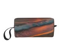 DRTGEDS Sunset At The Beach Borse Cosmetiche Per Le Donne Piccola Borsa Di Trucco Per La Borsa Di Trucco Della Borsa Di Trucco Da Viaggio, Tramonto Alla Spiaggia, Taglia unica