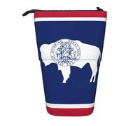 DRTGEDS Wyoming - Astuccio con bandiera dello Stato Pop-Up e astuccio per cosmetici, telescopico, organizer per trucchi
