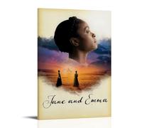 DRU I WQBRBH Jane ed Emma - Poster estetico da parete per soggiorno, camera da letto, stampa decorativa, 50 x 75 cm, stile cornice
