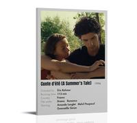 DRU I WQBRBH Poster decorativo da parete per soggiorno e camera da letto, stampa decorativa con motivo "Hot Summer Nights", 50 x 75 cm, stile cornice