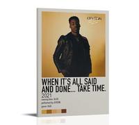 DRU I WQBRBH Poster estetico da parete con scritta "When It's All Said And Done... Take Time - Giveon", per soggiorno e camera da letto, stampa decorativa, 60 x 90 cm, stile cornice