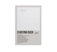 DRU I WQBRBH Starting Over by Chris Stapleton - Poster estetico da parete per soggiorno e camera da letto, stampa decorativa, 40 x 60 cm, senza cornice