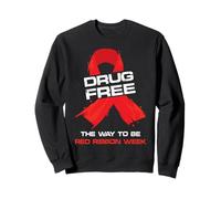 Drug-Free The Way To Be Red Ribbon Week Awareness Abbigliamento Felpa