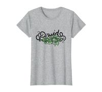 Druid Green Earth Art Druidry Maglietta, Donna, Grigio Melange, 3XL