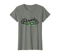 Druid Green Earth Art Druidry Maglietta, Donna, Verde Militare mélange, 3XL