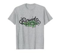Druid Green Earth Art Druidry Maglietta, Uomo, Grigio Melange, XL