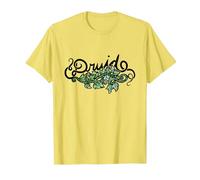 Druid Green Earth Art Druidry Maglietta, Uomo, Limone, XL