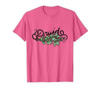 Druid Green Earth Art Druidry Maglietta, Uomo, Rosa mélange, 3XL