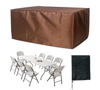 DRUKELIN Copertura per Mobili da Giardino, Copertura Mobili Giardino 150x130x90cm, Protezione Solare Impermeabile Copri Tavolo Copridivano Oxford 420D per Coperture per Arredo Esterno Marrone