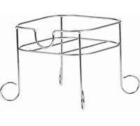 Druline Supporto Station per Distributore Bevande Piedistallo Metallo Nero 3-8 Litro, Modello Piccolo: Misure circa B17, 5xL17, 5 cm, Altezza 19 cm, Grande: B23xL23 cm, 19 CM - 5 L 17,5x17,5 cm Silber