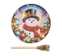 Drum A Mano Sciamanica - Pelle Di Pecora In Legno E Poliestere 30x7cm | Guarigatore Del Suono Natalizio Shaman Tamburo | Strumento Di Guarigione Del Suono Tradizionale Per La Pratica Rituale E Spiritu