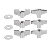 Drum Cymbal Wing Nuts & Washers Set | T - Type Stand Nut Replacement for Percussion Parts | Metal Fasteners for Secure Cymbal Connection/Drum Repair Accessories