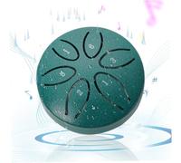 Drum di pioggia 3 pollici a 6 tono in acciaio carbonio tamburo etereo in lenizione mini pioggia per l'esterno quando piove per lo yoga di meditazione dell'istruzione zen, verde