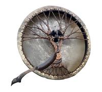 Drum di sciamano - Strumento spirituale batteria telaio rituale sacro | Percussioni tradizionali per viaggi, lavoro energetico, guarigione ritmo ancestrale, accessorio per cerimonia mistica, d