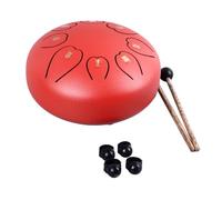 Drum Handpan, per Favore 8 Nota Tamburo in Linguaggio Risonante 6 Pollici per Interpretazione Musicale (rosso)