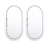 Drum Head Patches 2PCS | Strong PET Cover for Practice/Performance | Overtone Control, Abrasion - Management Design (Double Pedal White)