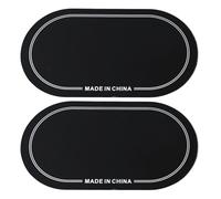 Drum Head Patches 2PCS | Strong PET Cover for Practice/Performance | Overtone Control, Abrasion - Management Design (Double Pedal Black)