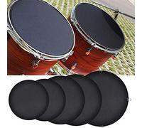 Drum Kit Pads Patch per Grancassa 55 × 55 × 3 10 Pezzi Silenziatore Muto Drumming Practice Pad Grancassa Suono Silenzioso Off Black