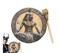 Drum Manuale - Tamburo Sciamanico Egiziano Fatto A Mano | Strumento Di Guarigione Del Suono Autentico Con Bacchette | Musica Drum Sciamanico Per Meditazione, Rituali Spirituali E Terapia Di Rilassamen
