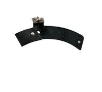 Drum Mute Pad per controllo degli overtoni, smorzatore per batteria in pelle e metallo, per spettacoli in studio e dal vivo (nero, L)