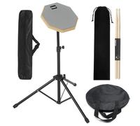 Drum Practice Pad, Set Di Pad per Esercizi, Pad per Batteria Silenzioso, Pad per Esercizi Batteria, Drum Pad Set con Bacchette, Mensola e Borsa Di Stoccaggio, Tamburo In Gomma per Principianti