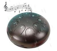 Drum Rain Play: il tamburo a lingua d'acciaio da 6 pollici e 8 note Rain è perfetto for migliorare la tua esperienza di batteria(Brown)