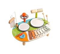Drum set per i più piccoli - giocattolo di musica in legno con per bambini, strumenti al ritmo creativo | Sviluppo di giocattoli per bambini per i tempi di famiglia, ideale per i da 1