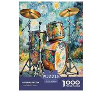 Drum Set Puzzle Per Adulti 1000 Pezzi - Antistress, Pazienza, Gioco Per Tutta La Famiglia 70x50cm/1000pcs
