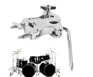 Drum Stand Accessories, Zinc Alloy Hardware, 13.6cm/5.35 Inches, 360-Degree Rotating Handle, Multi-Functional Instrument Support for Tom Drum Set, Portable Design