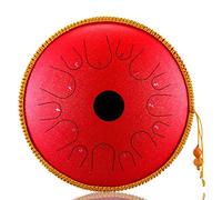 Drum Tongue Drum 14 pollici 14 Tono Kit completo, Chiave C, Psicoterapia percussioni, Regalo per principianti e Yoga Loversi (Color : Red)